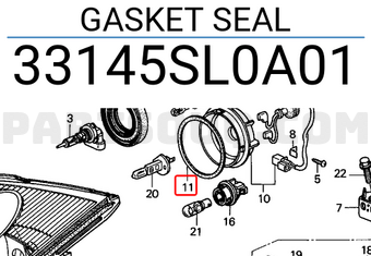 Honda 33145SL0A01 GASKET SEAL