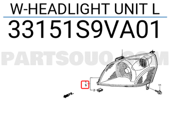 Honda 33151S9VA01 W-HEADLIGHT UNIT L