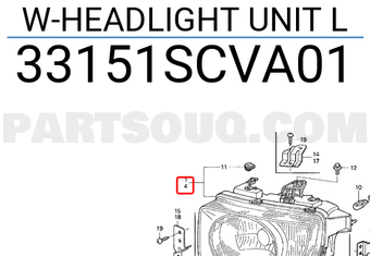 Honda 33151SCVA01 W-HEADLIGHT UNIT L