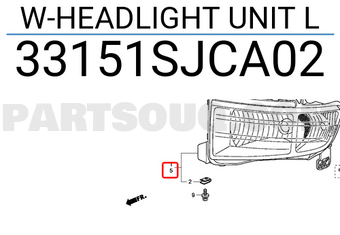 Honda 33151SJCA02 W-HEADLIGHT UNIT L