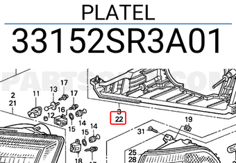 Honda 33152SR3A01 PLATEL