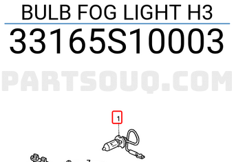 Honda 33165S10003 BULB FOG LIGHT H3