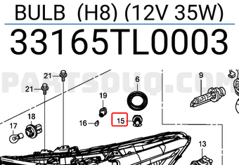 Honda 33165TL0003 BULB (H8) (12V 35W)