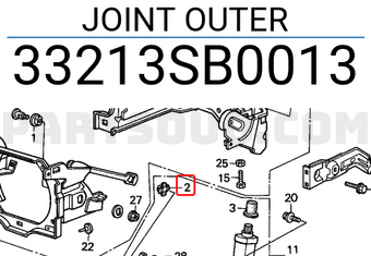 Honda 33213SB0013 JOINT OUTER