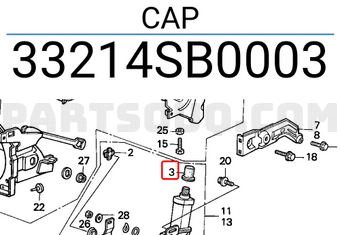 Honda 33214SB0003 CAP