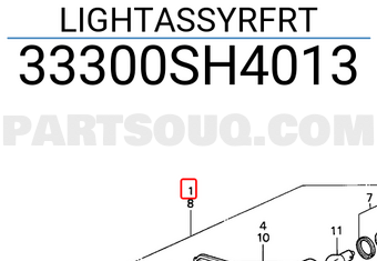 Honda 33300SH4013 LIGHTASSYRFRT