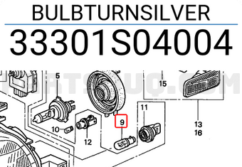 Honda 33301S04004 BULBTURNSILVER