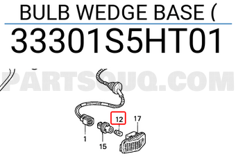 Honda 33301S5HT01 BULB WEDGE BASE