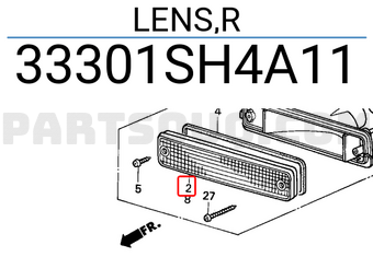 Honda 33301SH4A11 LENS,R