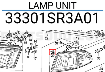 Honda 33301SR3A01 LAMP UNIT