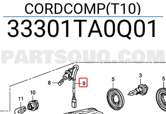 Honda 33301TA0Q01 CORDCOMP(T10)