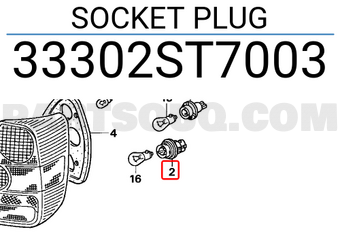 Honda 33302ST7003 SOCKET PLUG