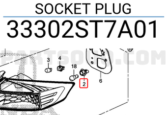 Honda 33302ST7A01 SOCKET PLUG
