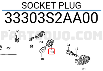 Honda 33303S2AA00 SOCKET PLUG