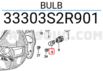 Honda 33303S2R901 BULB