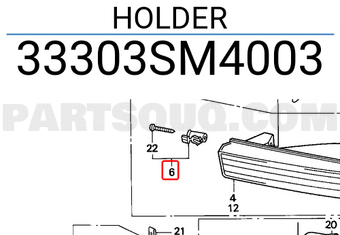 Honda 33303SM4003 HOLDER