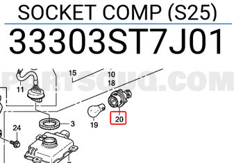 Honda 33303ST7J01 SOCKET COMP (S25)
