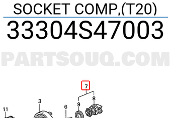 Honda 33304S47003 SOCKET COMP,(T20)