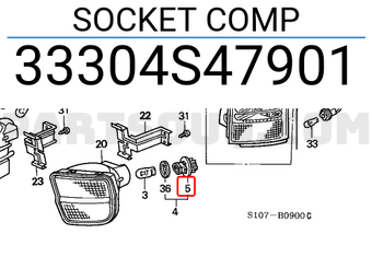 Honda 33304S47901 SOCKET COMP
