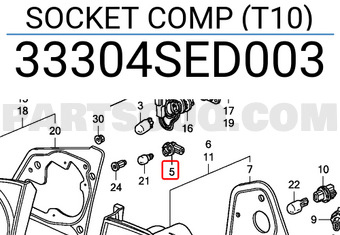 Honda 33304SED003 SOCKET COMP (T10)