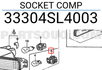 Honda 33304SL4003 SOCKET COMP