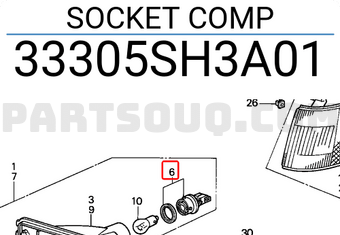 Honda 33305SH3A01 SOCKET COMP