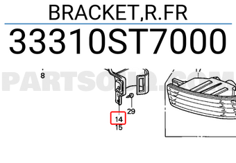 Honda 33310ST7000 BRACKET,R.FR