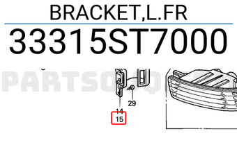 Honda 33315ST7000 BRACKET,L.FR