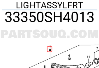 Honda 33350SH4013 LIGHTASSYLFRT