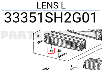Honda 33351SH2G01 LENS L