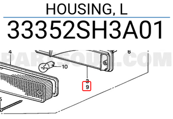 Honda 33352SH3A01 HOUSING, L