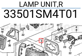 Honda 33501SM4T01 LAMP UNIT,R