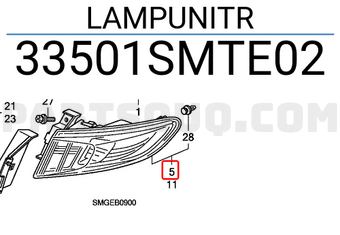 Honda 33501SMTE02 LAMPUNITR