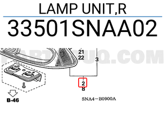 Honda 33501SNAA02 LAMP UNIT,R