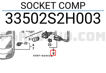 Honda 33502S2H003 SOCKET COMP