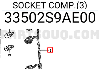 Honda 33502S9AE00 SOCKET COMP.(3)