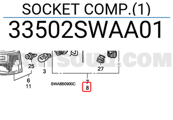 Honda 33502SWAA01 SOCKET COMP.(1)