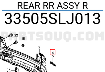 Honda 33505SLJ013 REAR RR ASSY R