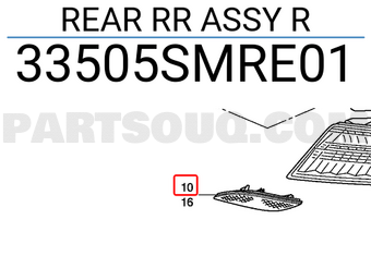 Honda 33505SMRE01 REAR RR ASSY R