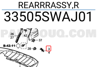 Honda 33505SWAJ01 REARRRASSY,R