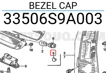 Honda 33506S9A003 BEZEL CAP