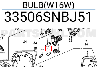 Honda 33506SNBJ51 BULB(W16W)
