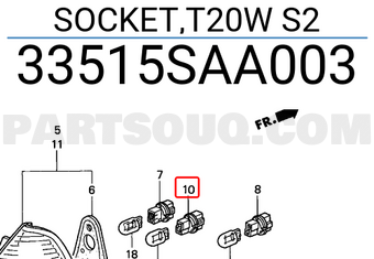 Honda 33515SAA003 SOCKET,T20W S2