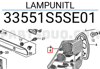 Honda 33551S5SE01 LAMPUNITL