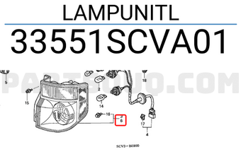 Honda 33551SCVA01 LAMPUNITL