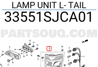 Honda 33551SJCA01 LAMP UNIT L- TAIL