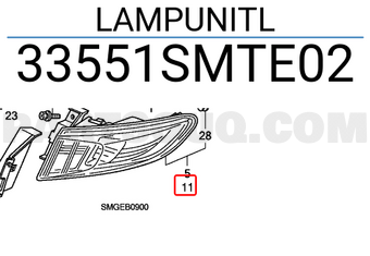 Honda 33551SMTE02 LAMPUNITL