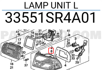 Honda 33551SR4A01 LAMP UNIT L