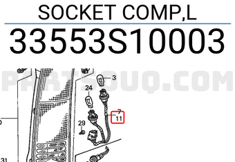 Honda 33553S10003 SOCKET COMP,L