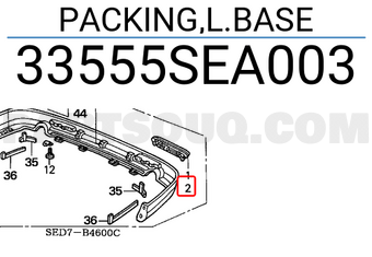Honda 33555SEA003 PACKING,L.BASE